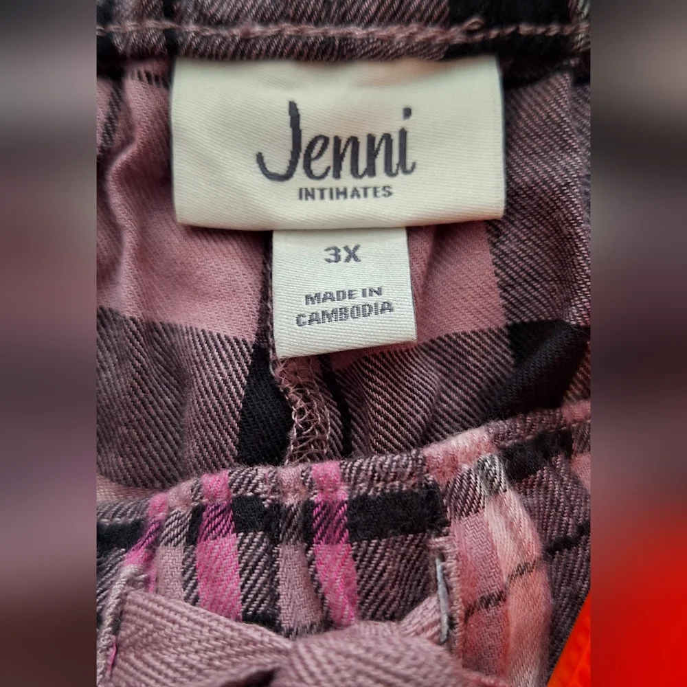 ❤️❤️Sold❤️❤️ - Jenni Intimates Plus Plaid PJ Pant Sz 3x - Picture 4 of 8